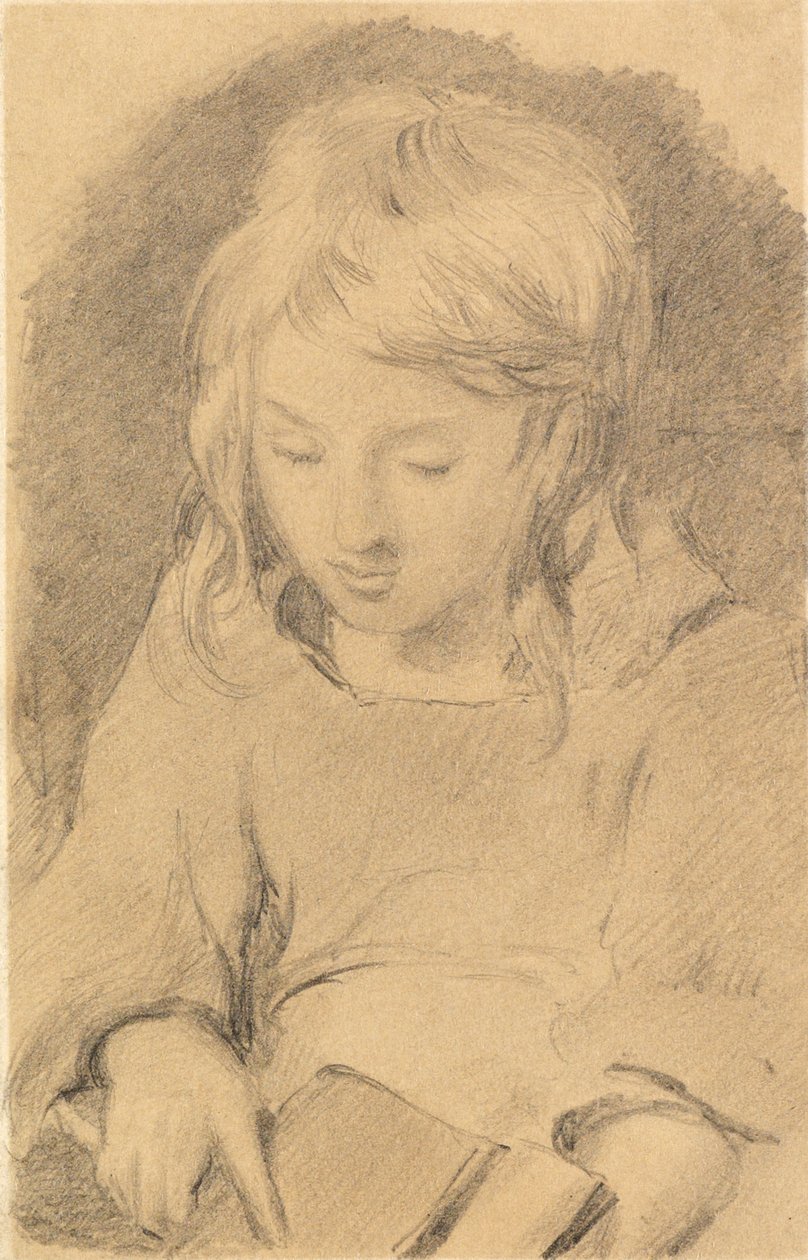 Una niña cardando lana de Edwin Landseer
