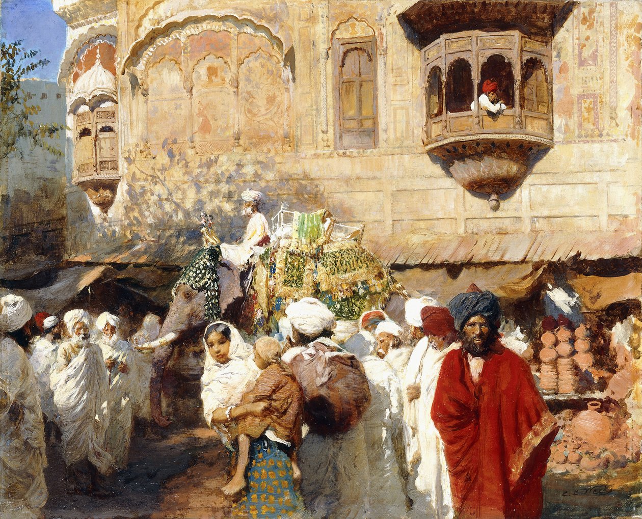 Una calle en Jodhpur, India de Edwin Lord Weeks