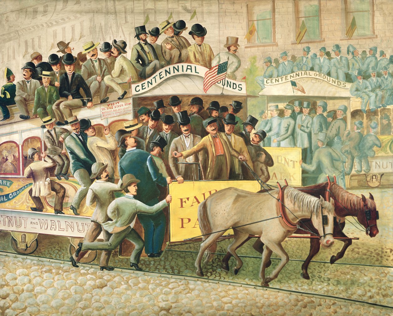 Viaje en tranvía durante el Centenario de Edwin S. Haley