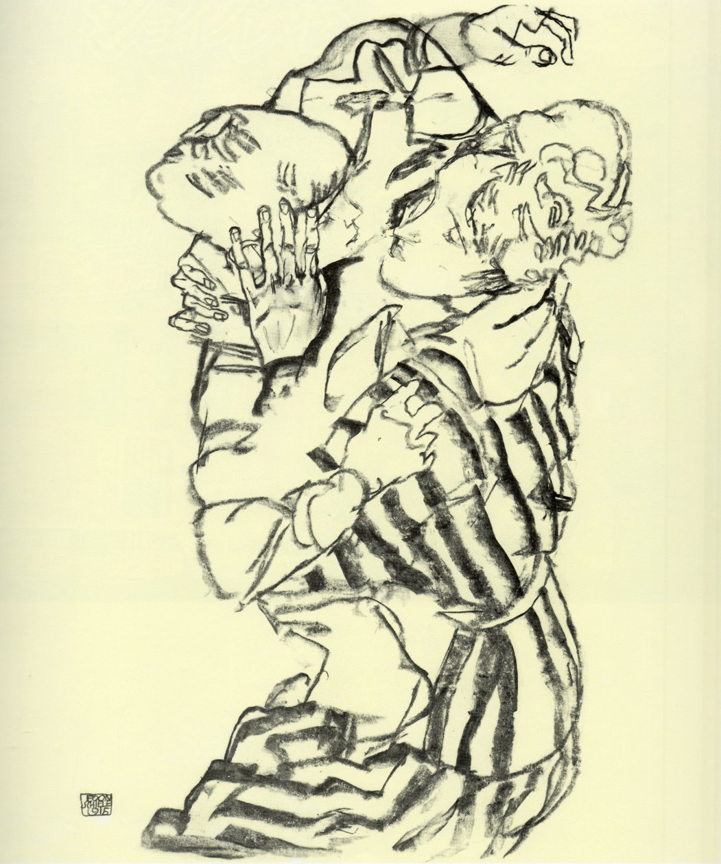 Tía y sobrino de Egon Schiele