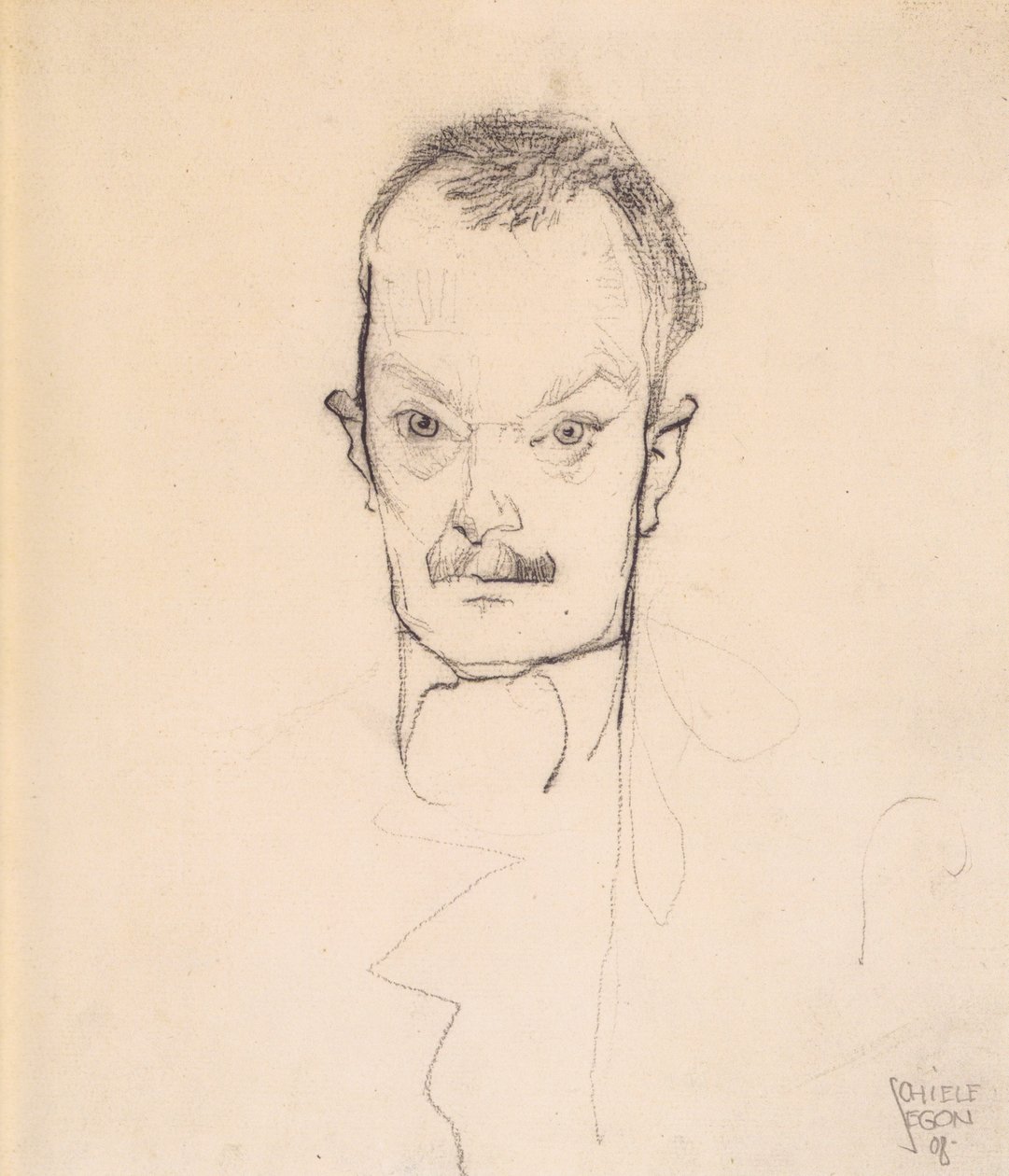 Retrato de Arthur Roessler de Egon Schiele