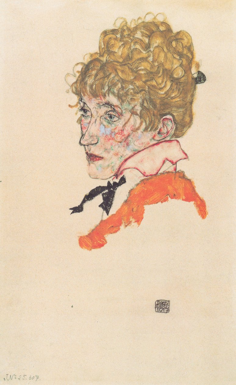 Retrato de Edith Schiele de Egon Schiele