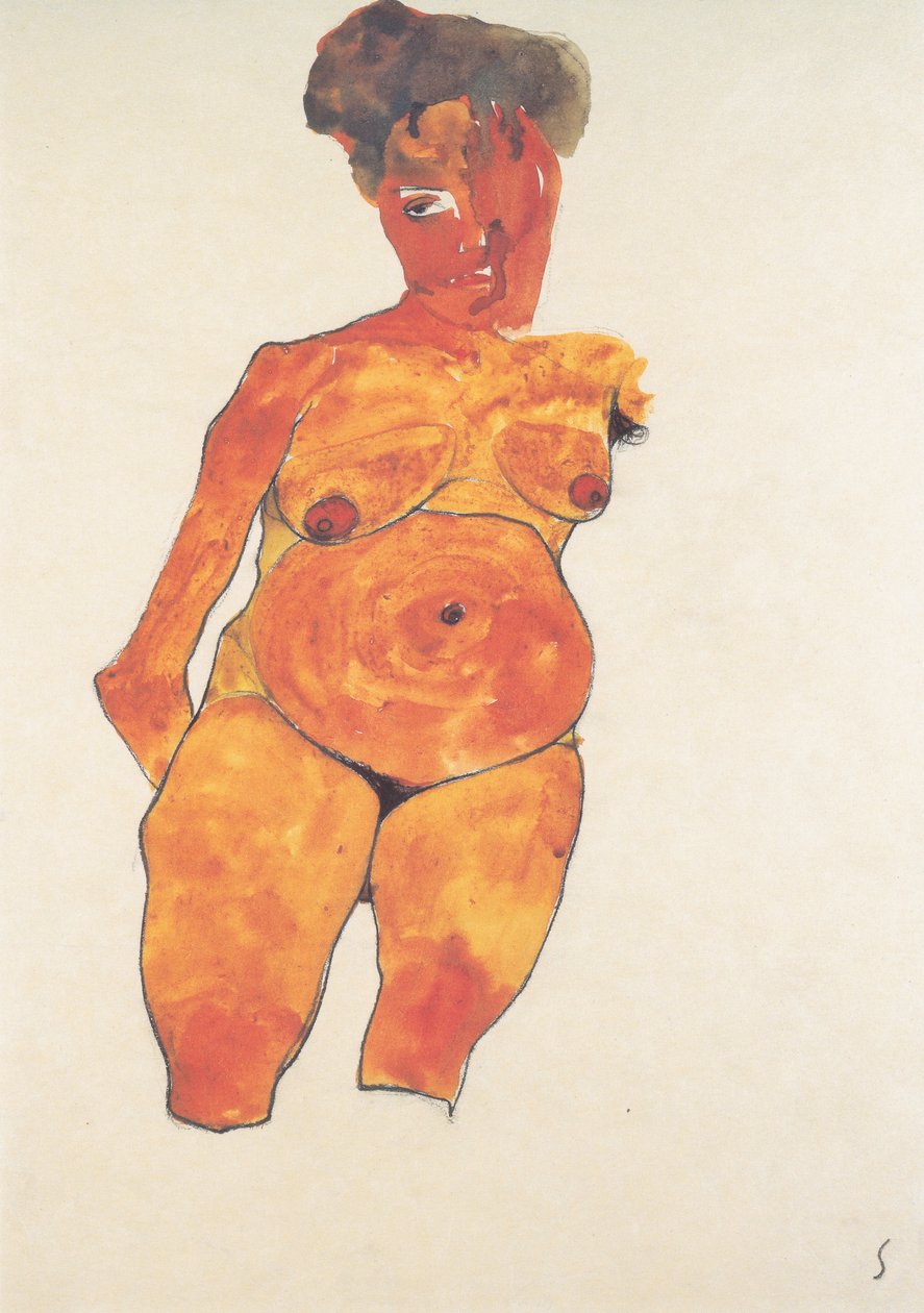 Retrato de una embarazada de Egon Schiele