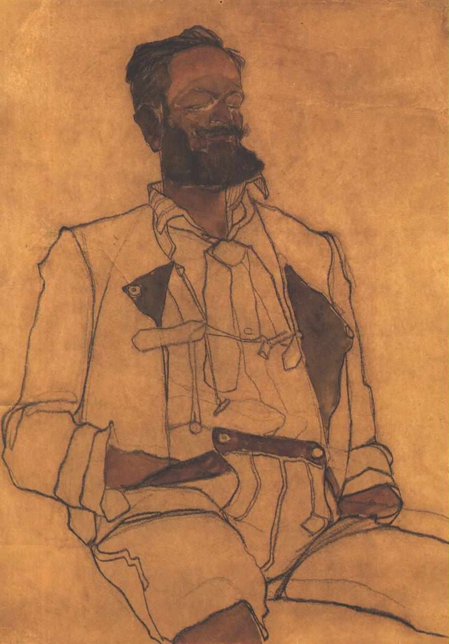 Retrato de un caballero de Egon Schiele