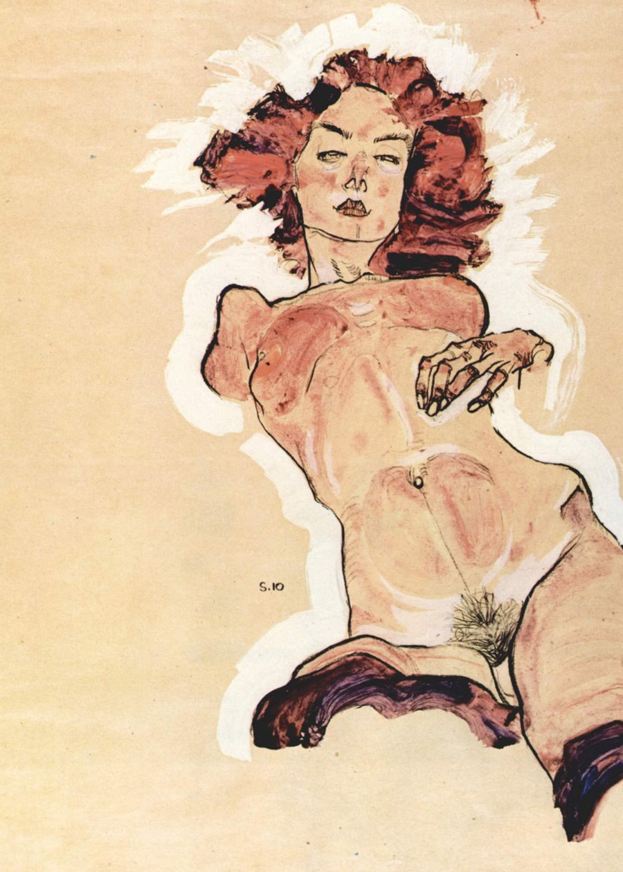 Desnudo femenino de Egon Schiele