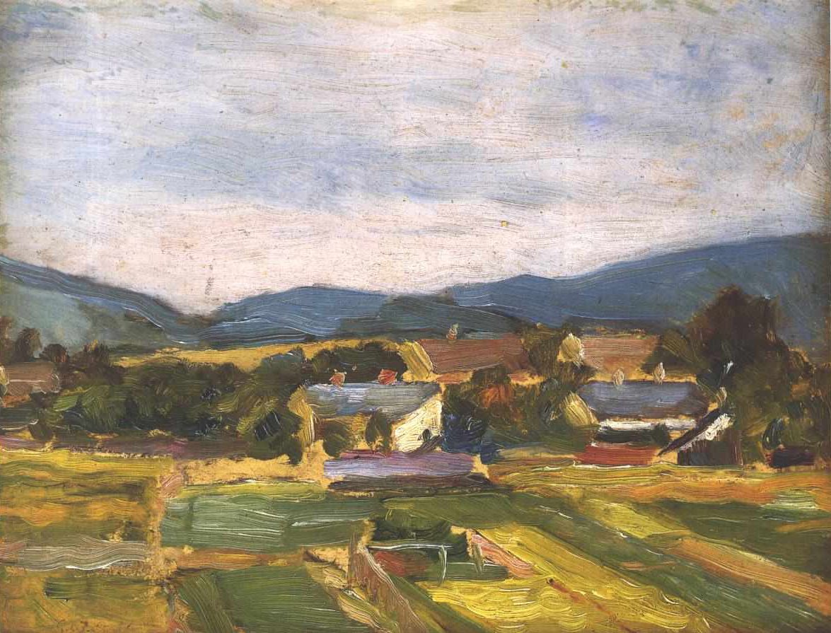 Paisaje en Baja Austria de Egon Schiele