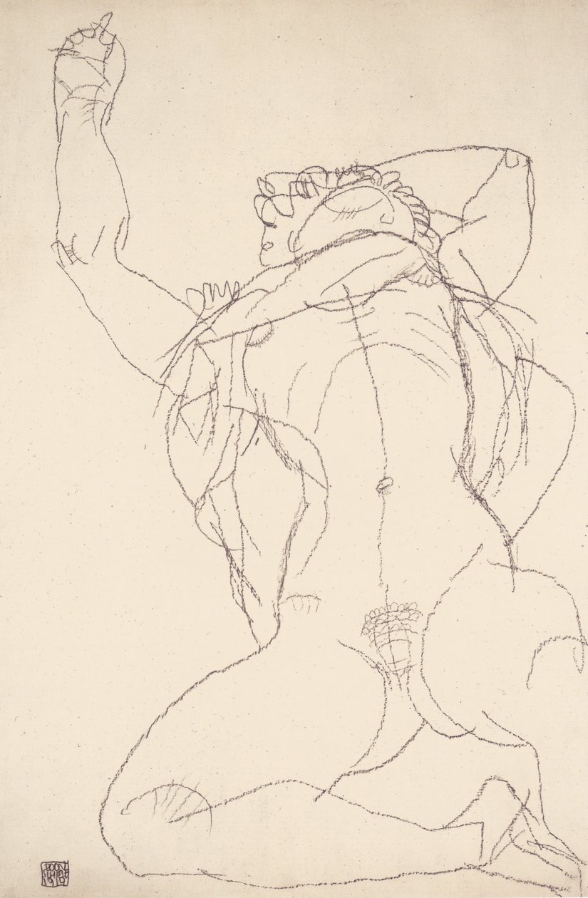 Desnudo reclinado de Egon Schiele