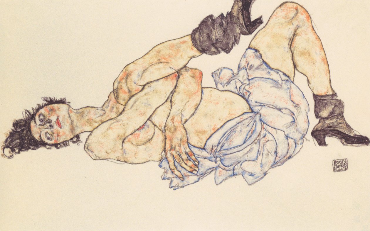 Desnudo femenino acostado de Egon Schiele