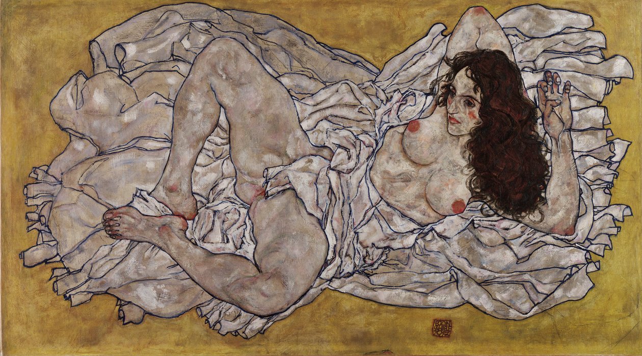 Mujer Reclining de Egon Schiele