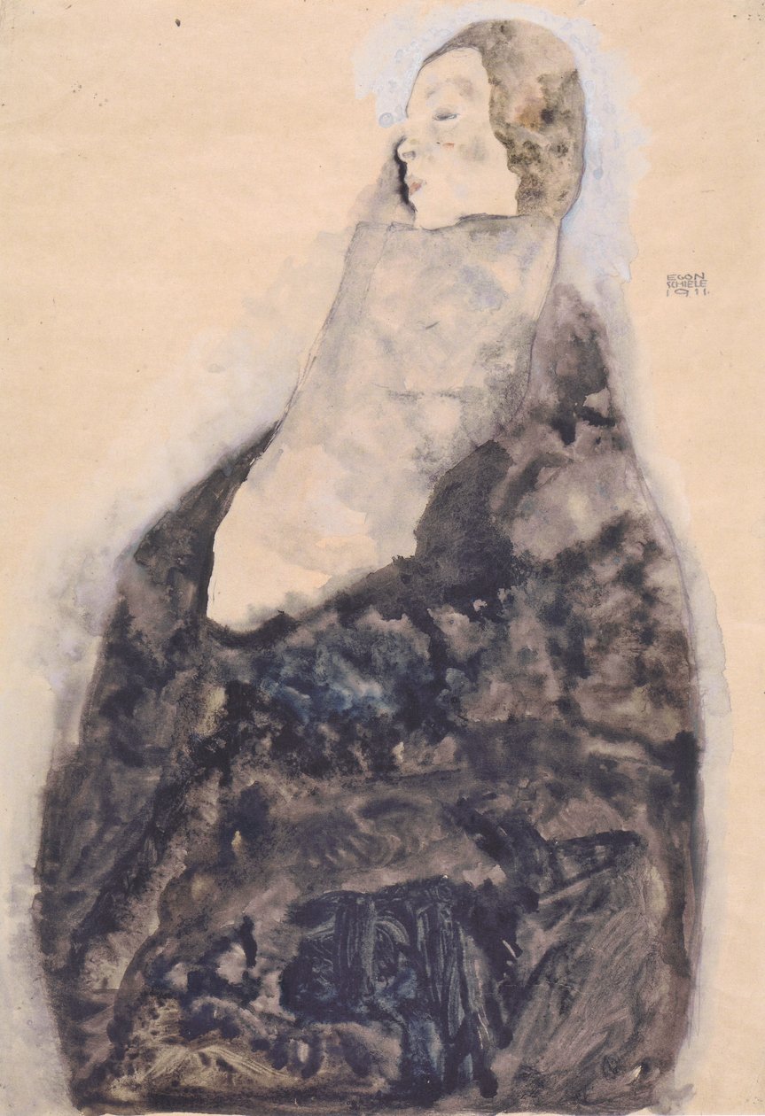 Durmiente de Egon Schiele