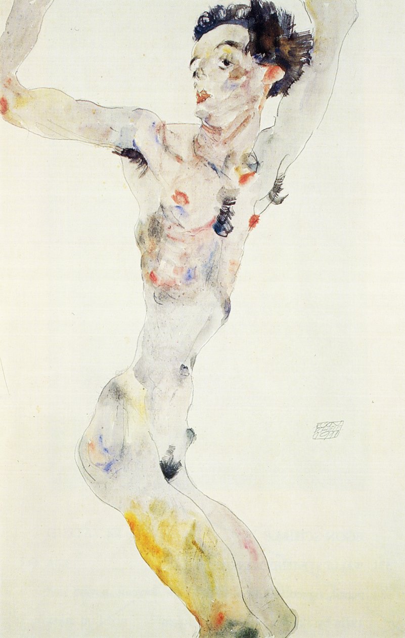 Autorretrato, 1911 de Egon Schiele