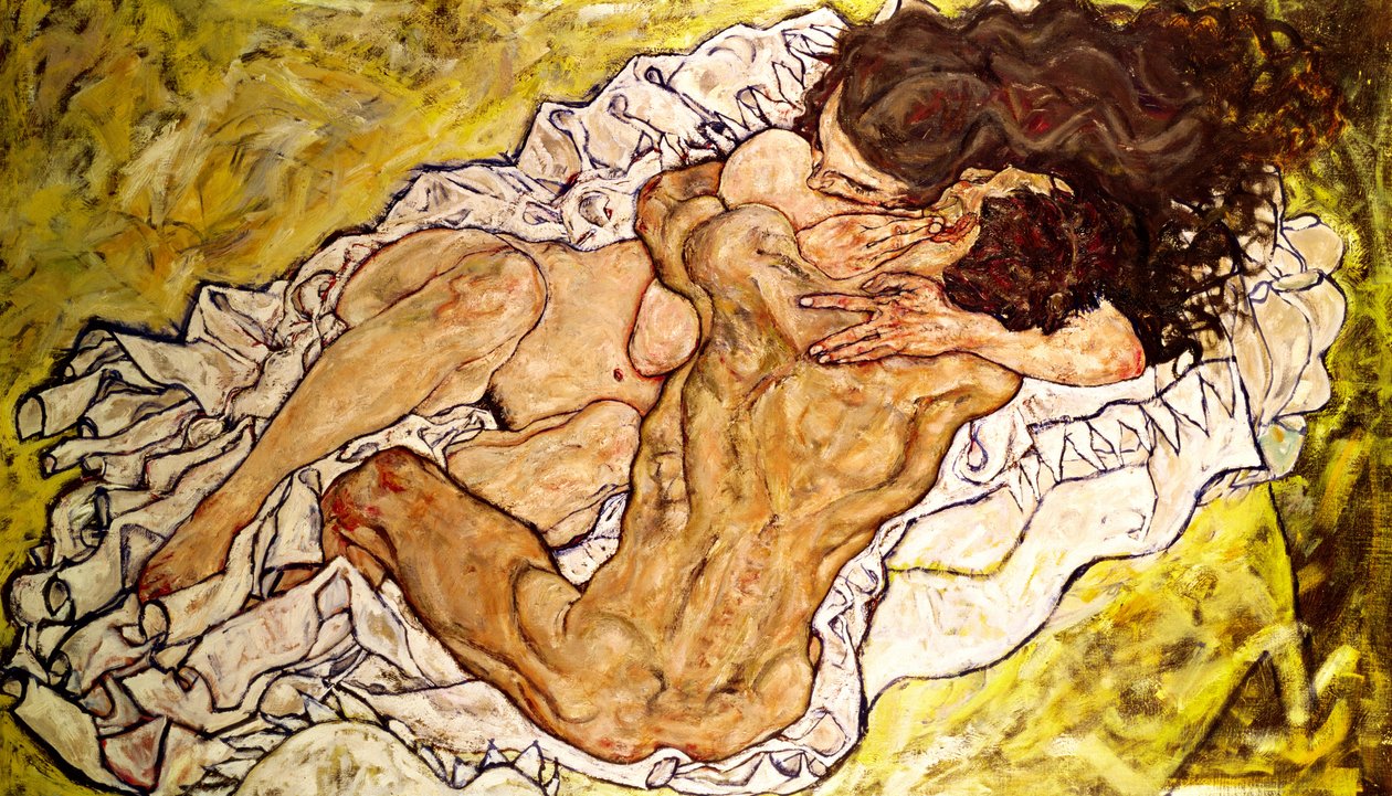 El abrazo, 1917 de Egon Schiele