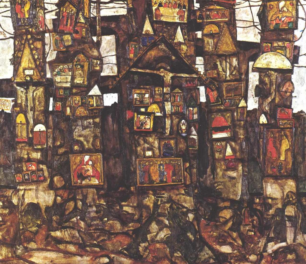 Devoción en el bosque de Egon Schiele