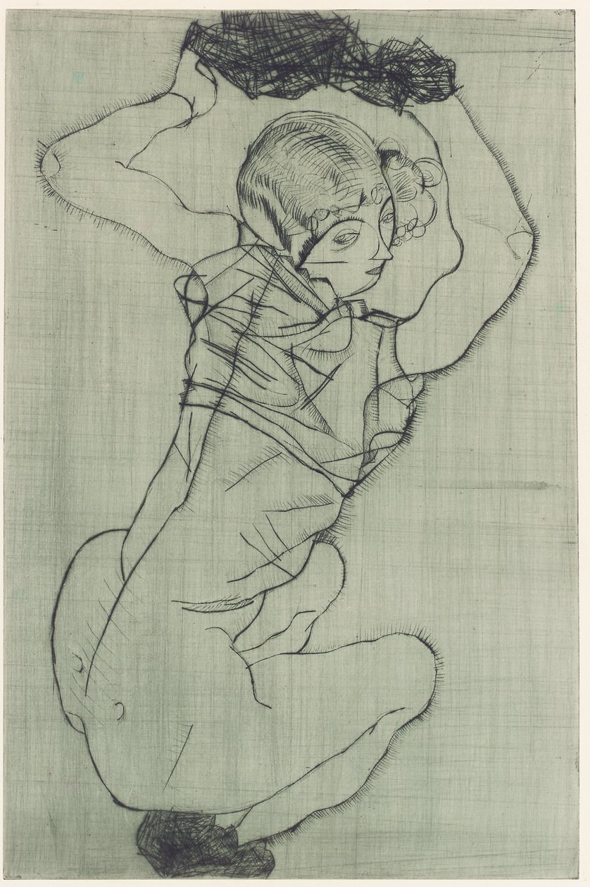 Agachado de Egon Schiele