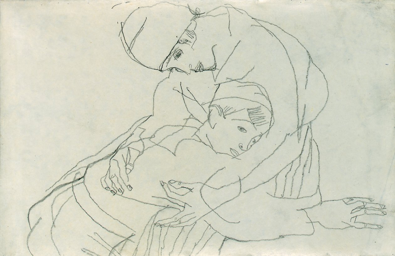 Abrazo, 1914 de Egon Schiele