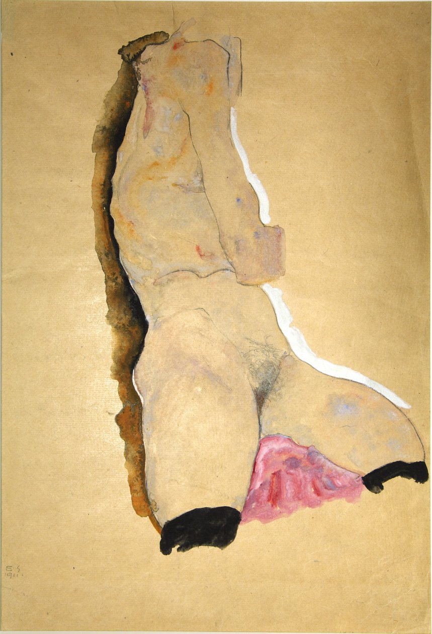 Torso femenino de Egon Schiele