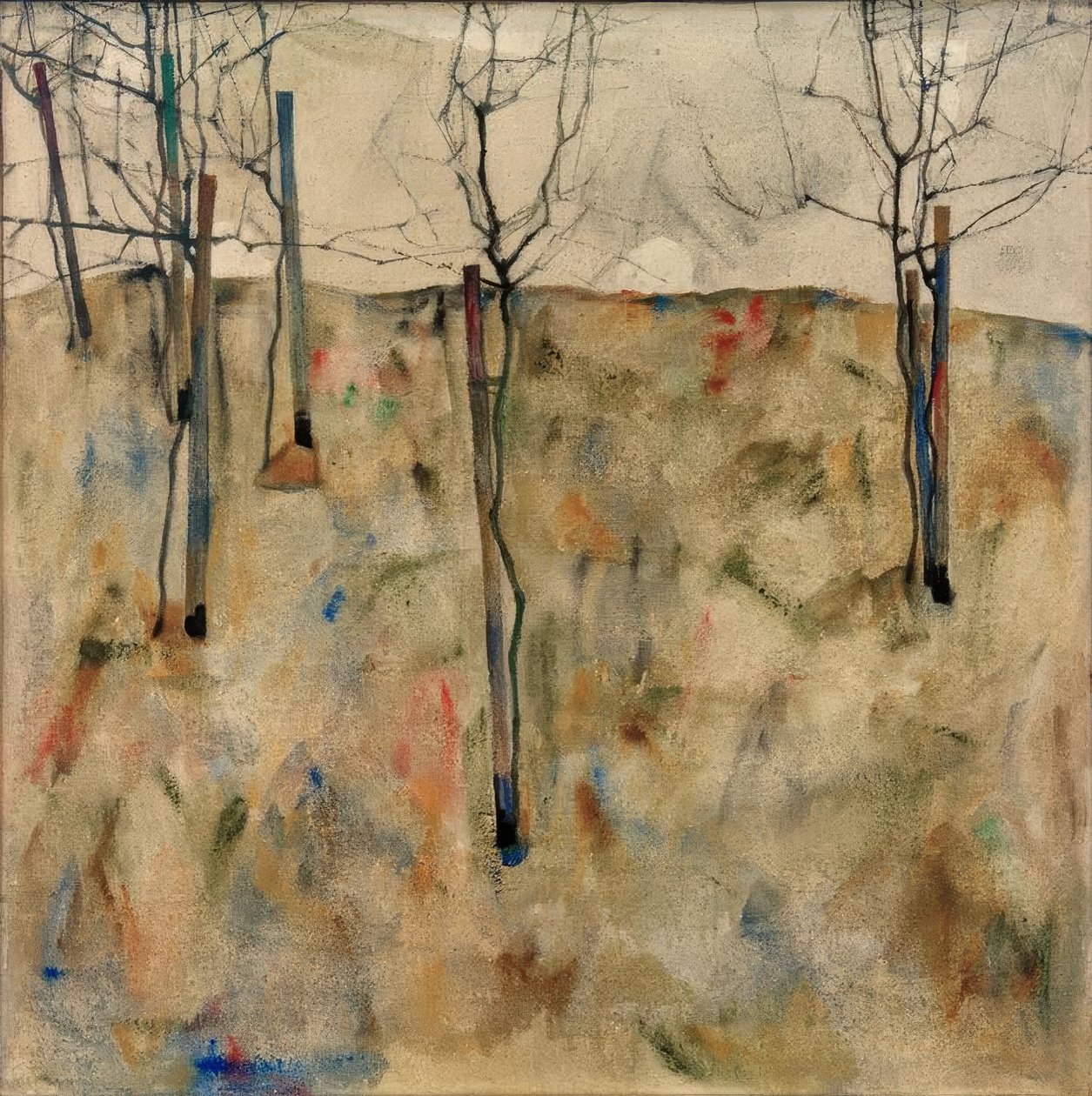 Árboles desnudos de Egon Schiele