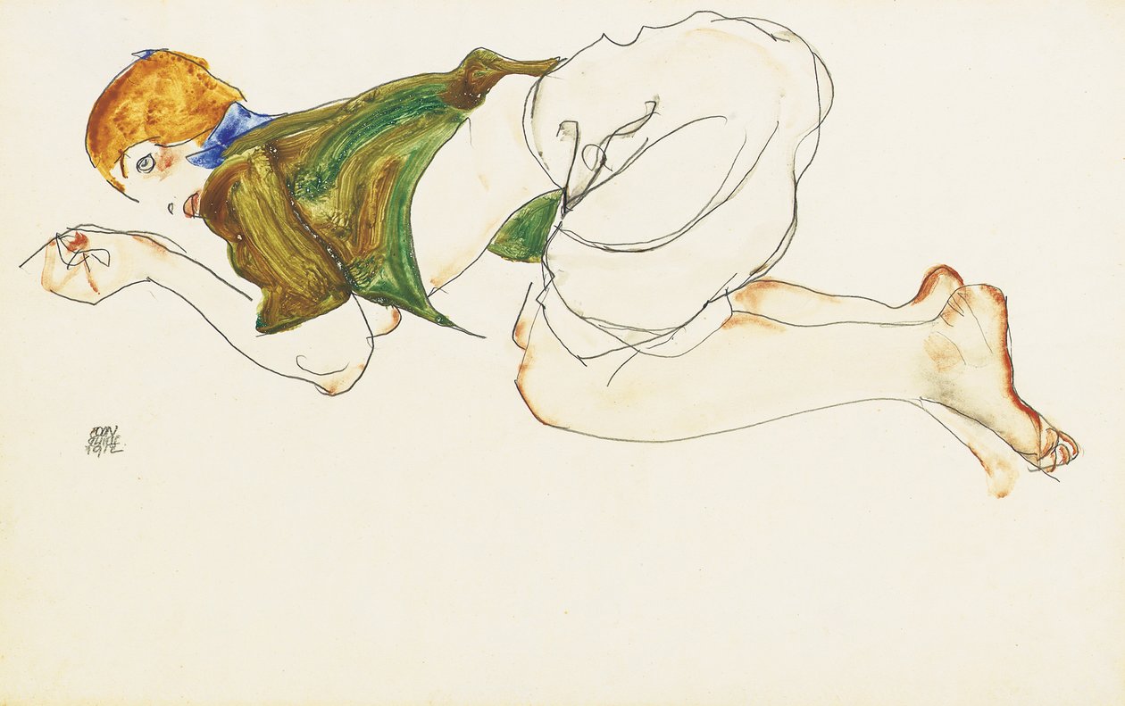 Mujer arrodillada, 1912 de Egon Schiele