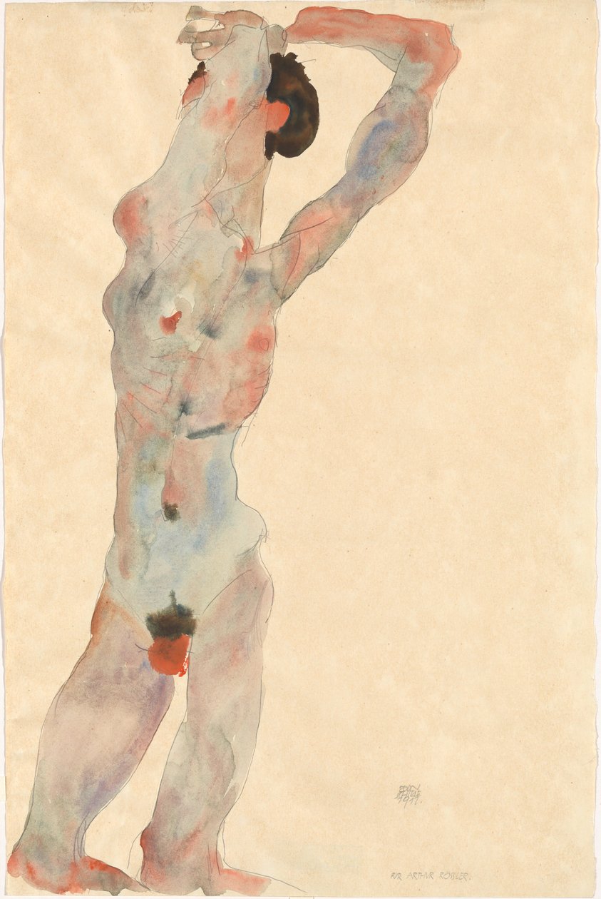 Desnudo masculino, 1912 de Egon Schiele
