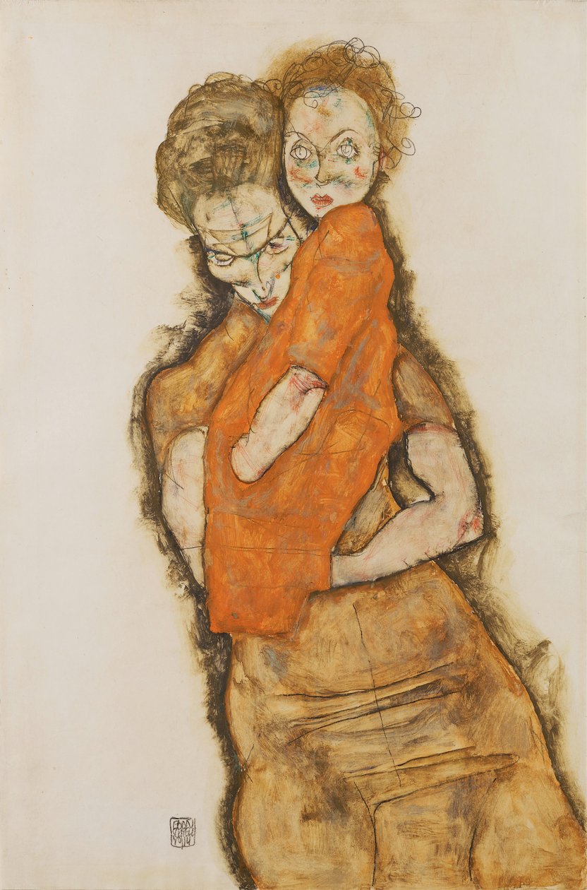 Madre e hijo, 1914 de Egon Schiele