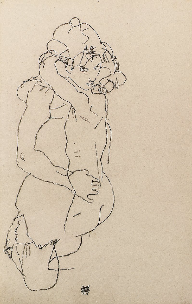 Madre e hijo de Egon Schiele