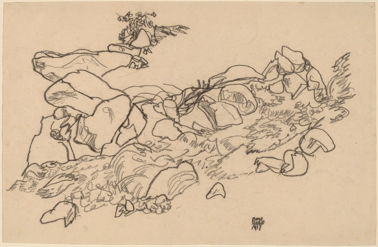 Arroyo de montaña de Egon Schiele
