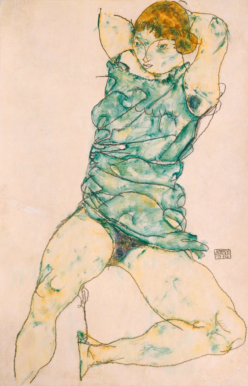 Chica reclinada, 1914 de Egon Schiele