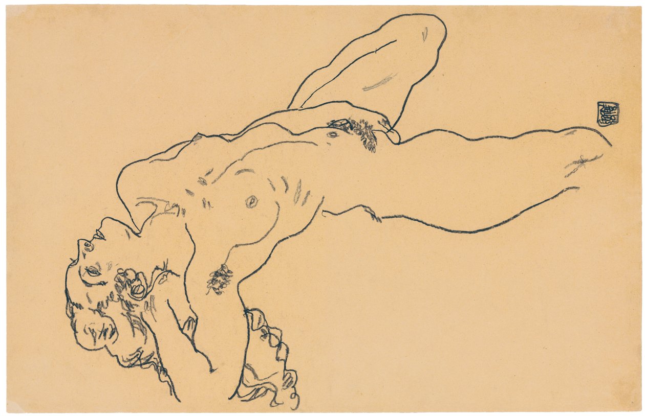 Desnudo reclinado, 1918 de Egon Schiele