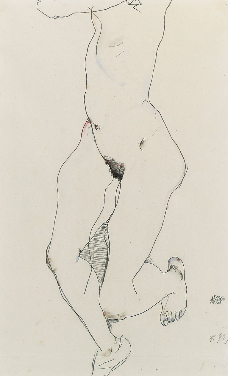 Mujer corriendo, 1913 de Egon Schiele