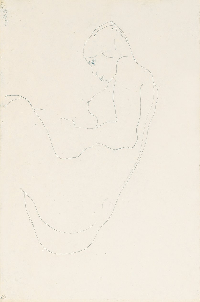 Desnudo sentado de Egon Schiele