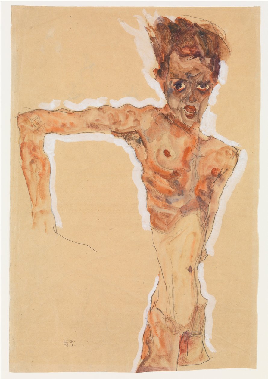 Autorretrato, 1911 de Egon Schiele
