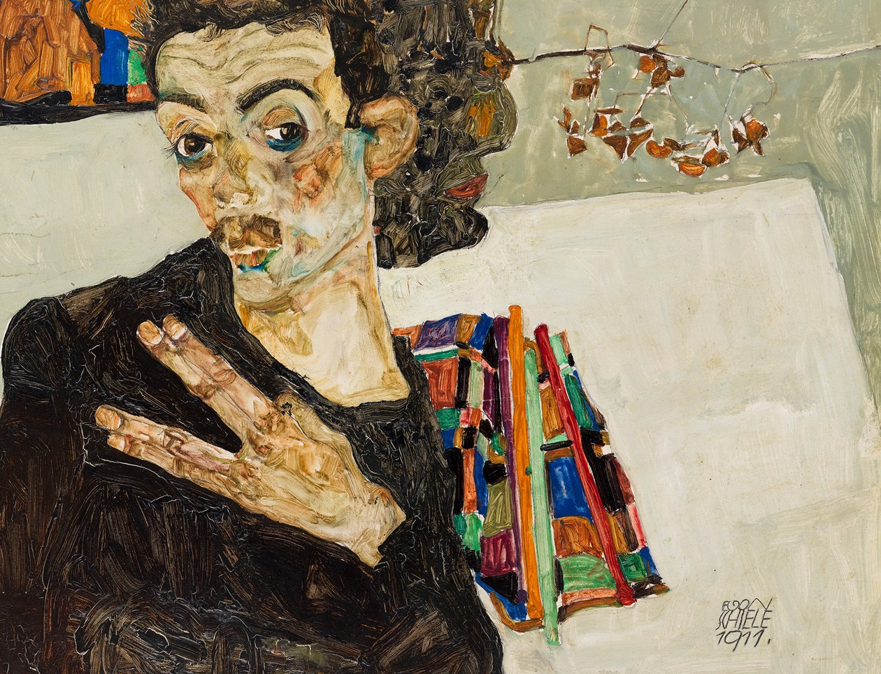 Autorretrato, 1911 de Egon Schiele