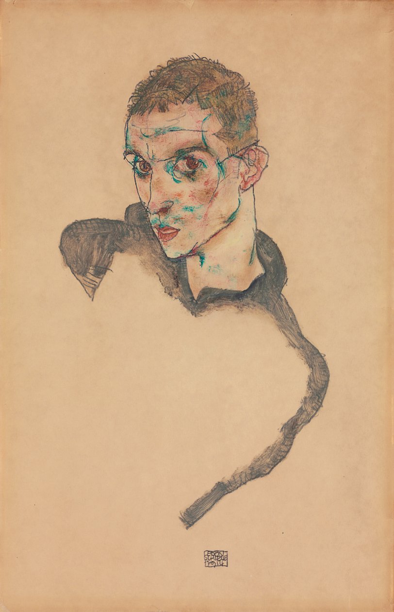 Autorretrato; Selbstbildnis, 1914 de Egon Schiele