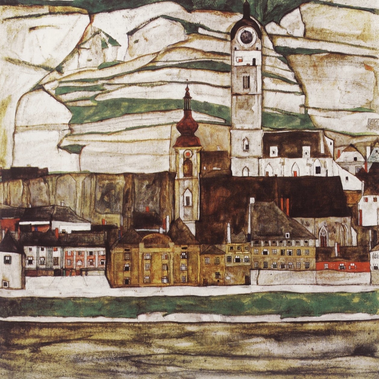 Stein en el Danubio (distrito de Krems) de Egon Schiele