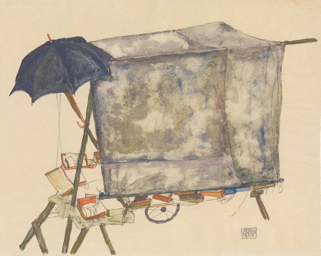 Carro de la calle de Egon Schiele