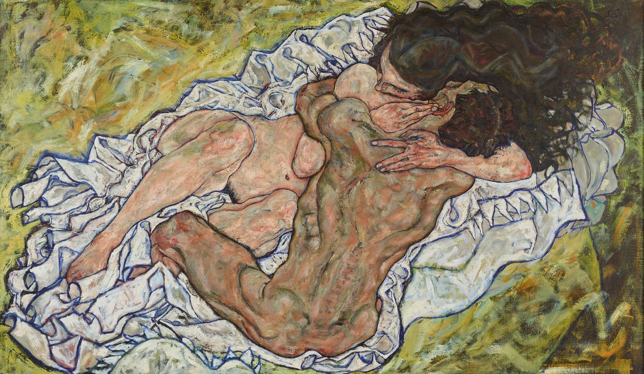 El abrazo, 1917 de Egon Schiele