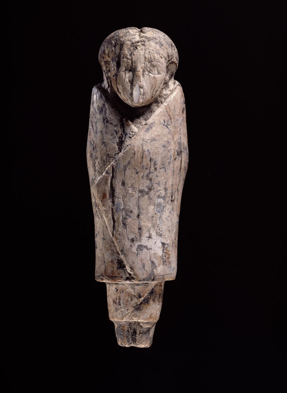 Estatuilla de marfil de una mujer (marfil de hipopótamo tallado) de Egyptian