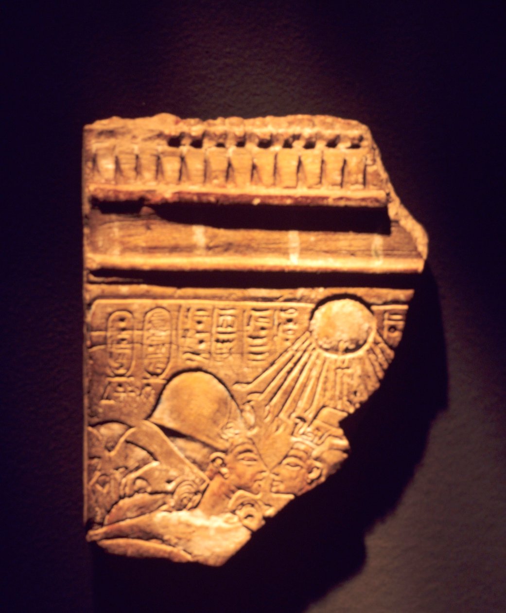 Fragmento de relieve de Akhenatón y Nefertiti de Egyptian 18th Dynasty