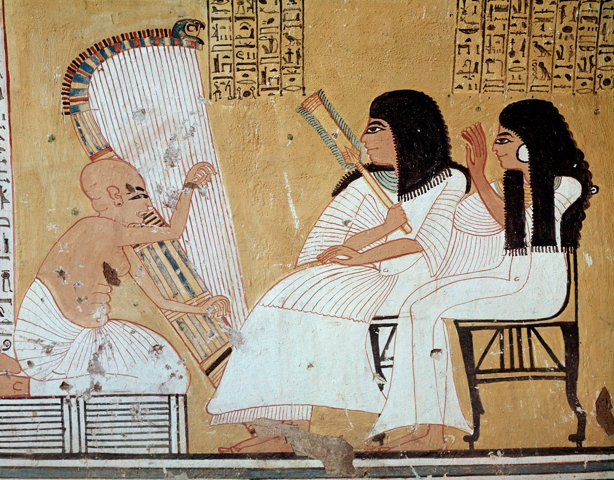 Músicos (fresco) de Egyptian 20th Dynasty