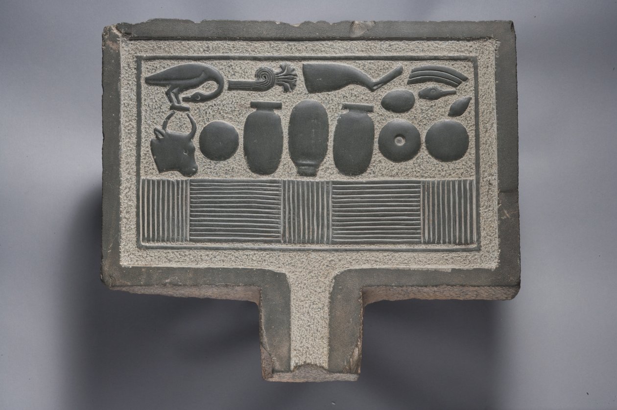 Mesa de ofrendas (grauvaca) de Egyptian Ptolemaic Period