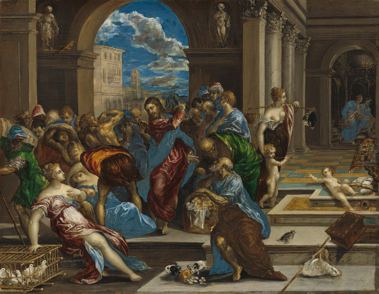 Cristo limpiando el templo de El Greco