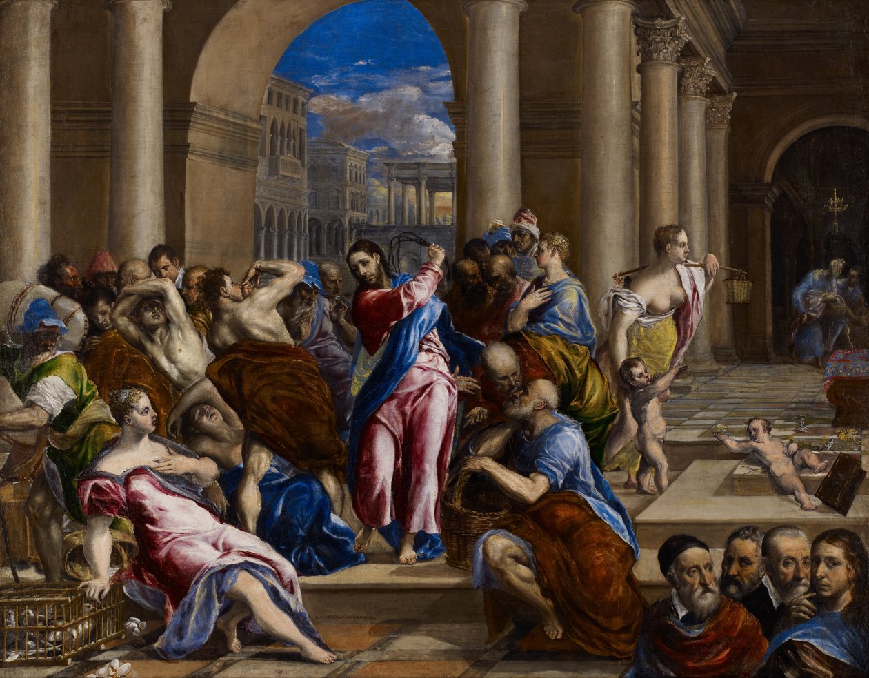 Cristo expulsa a los cambistas del Templo de El Greco