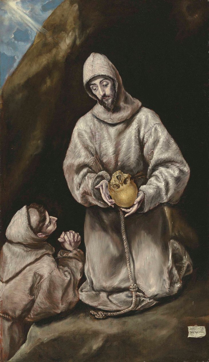 San Francisco y el Hermano León en meditación de El Greco