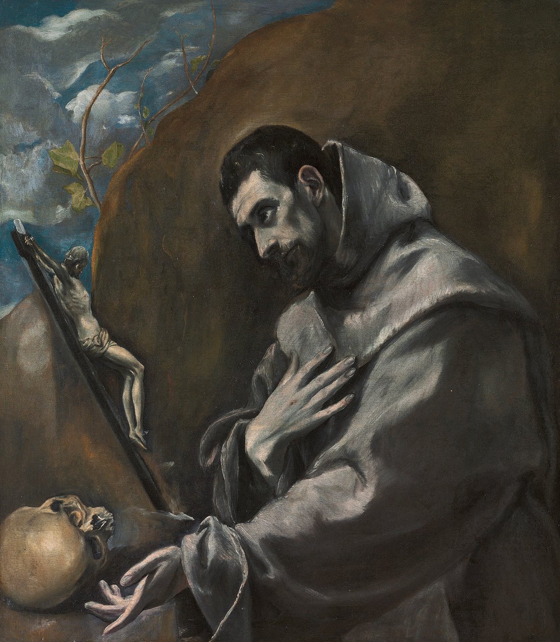 San Francisco de Asís en meditación de El Greco