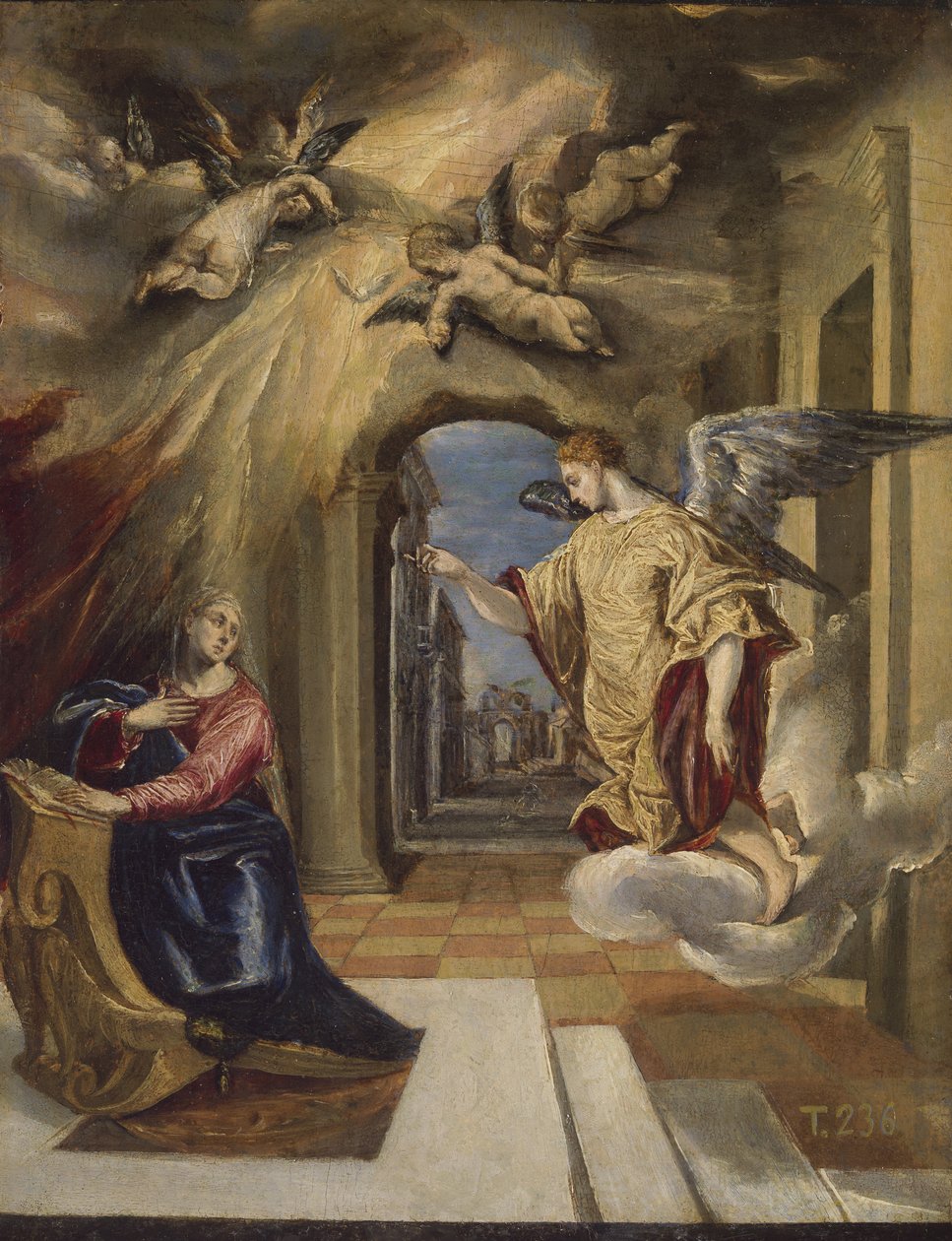 La Anunciación, 1570-1572 de El Greco