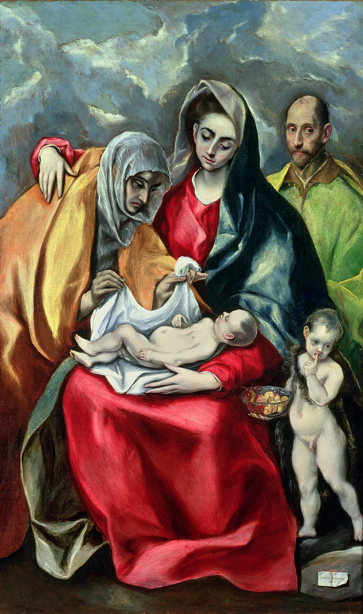 La Sagrada Familia con Santa Isabel, 1580-85 de El Greco