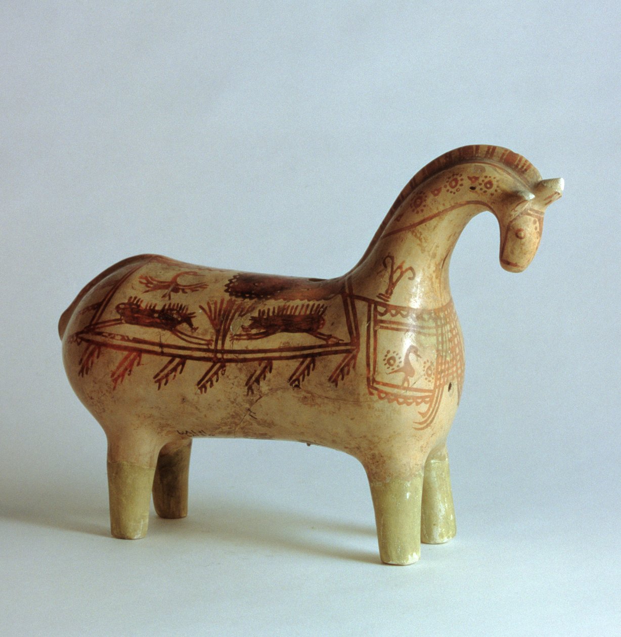 Ritón de caballo pintado, de Susa, Irán de Elamite