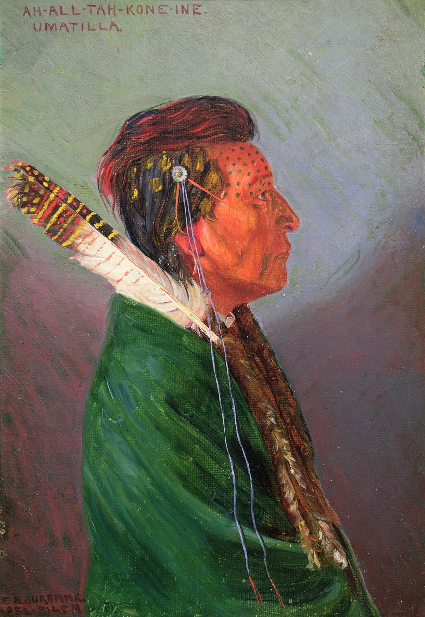 Ah-all-tah-kone-ine (óleo sobre lienzo) de Elbridge Ayer Burbank