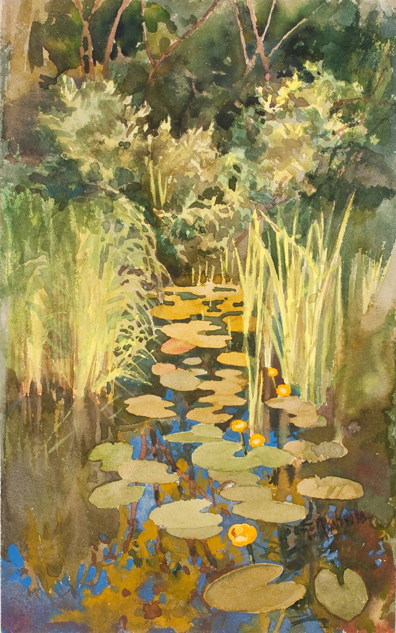 Remanso en Abramtsevo, c. 1888 de Elena Dmitryevna Polenova