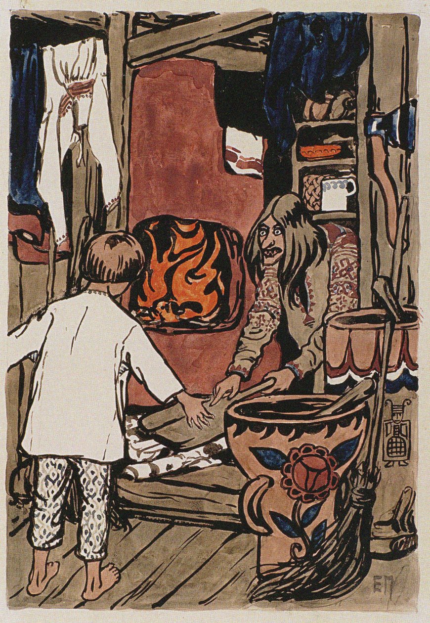 Ilustración de El Cuento de Synko-Philipko de Elena Dmitryevna Polenova